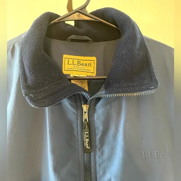 L.L.Bean Bomber Jacket-Blue-generous Size S - Picture 4 of 7